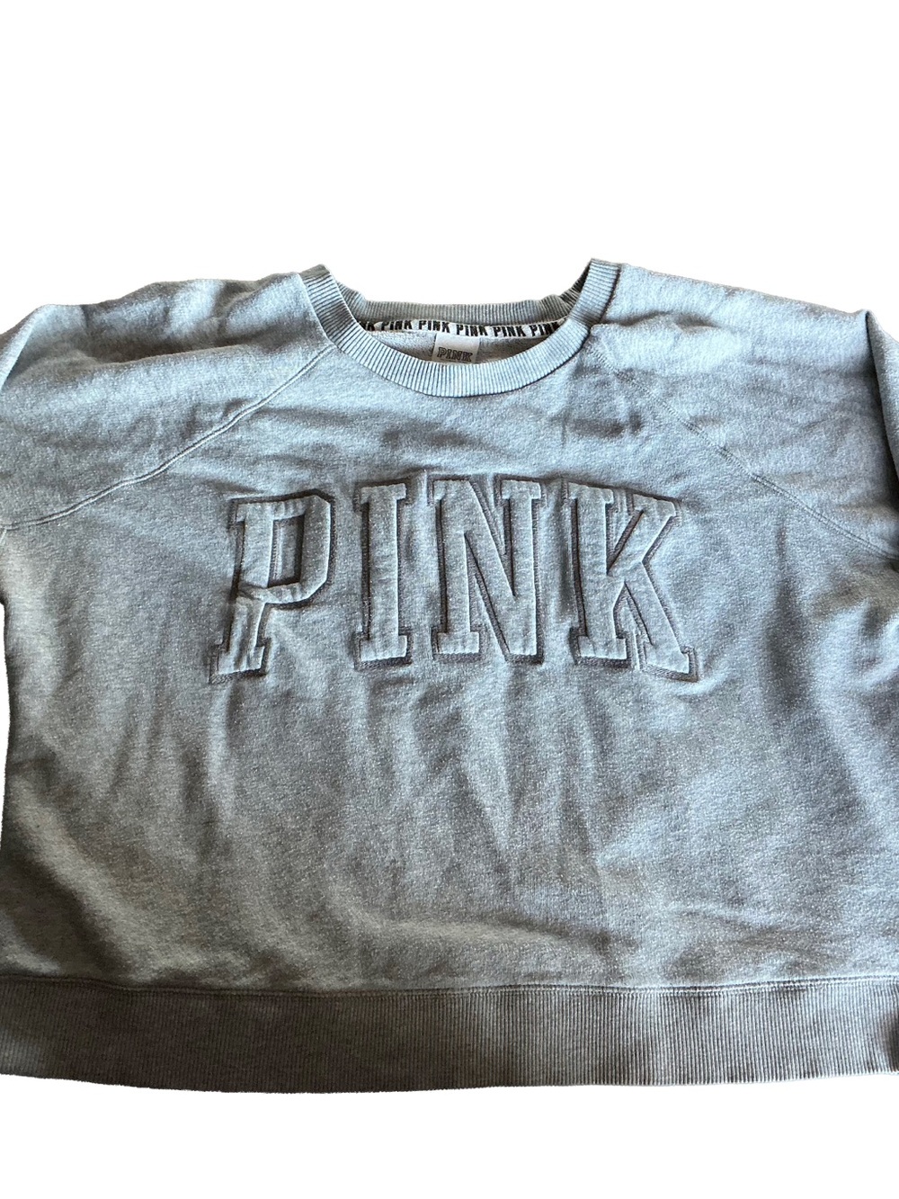 Victoria's Secret PINK Kids Light Gray Crewneck Sweatshirt